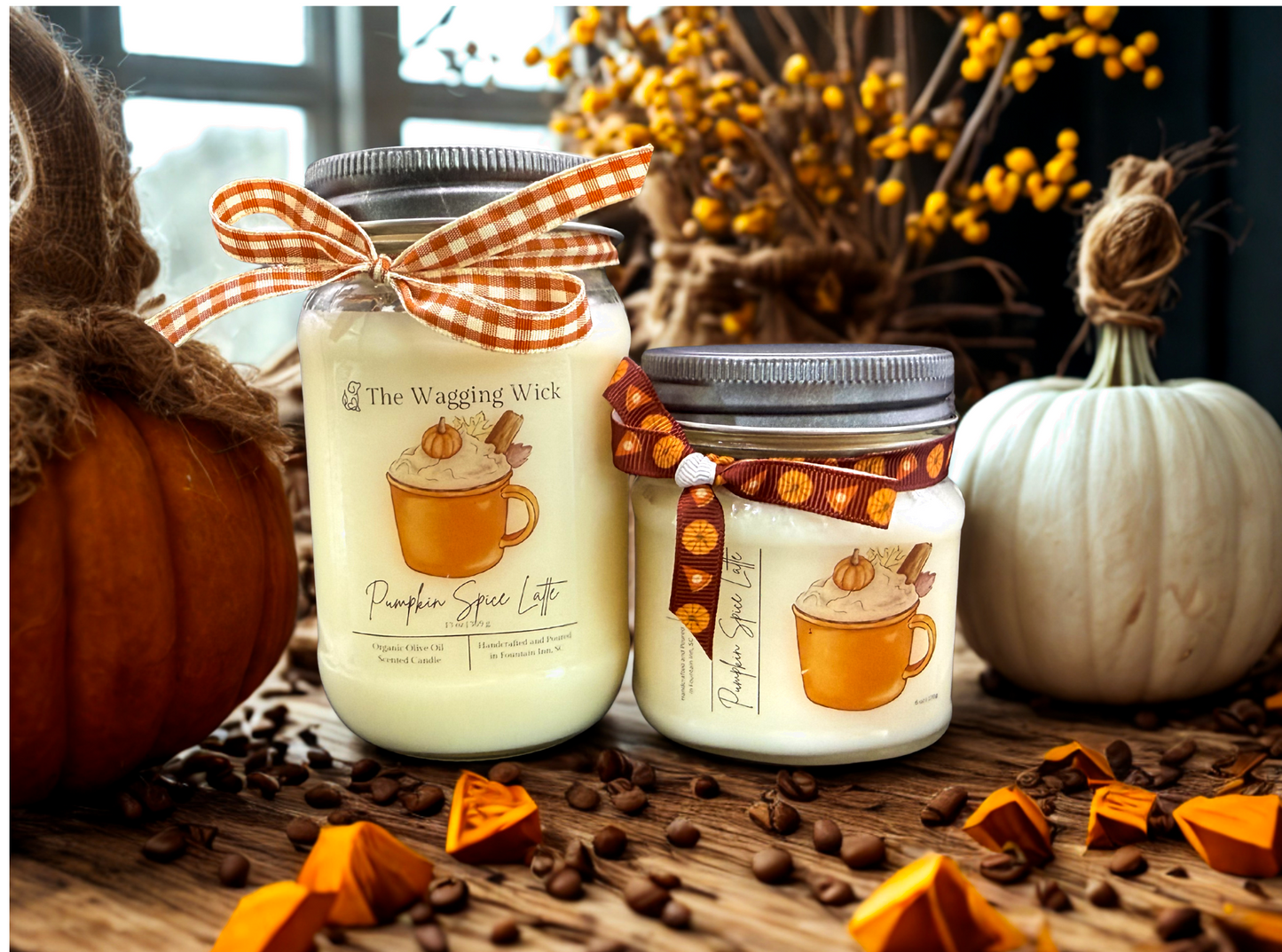 Pumpkin Spice Latte - 16 oz Mason Jar