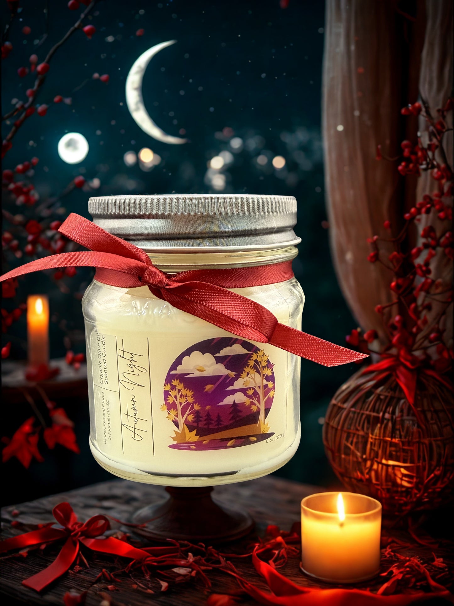 Autumn Night - 8 oz Mason Jar