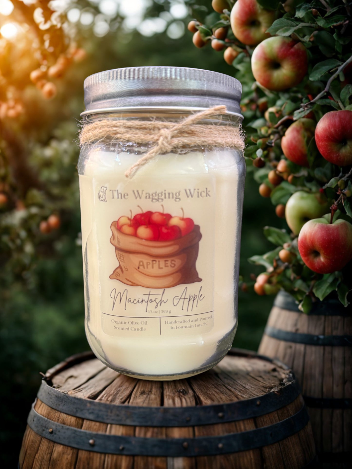 Macintosh Apple - 16 oz Mason Jar