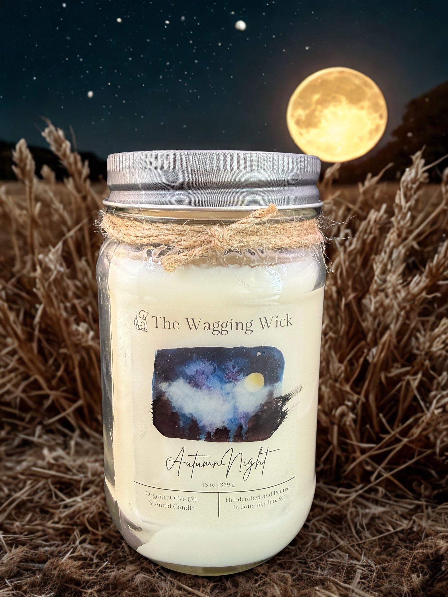 Autumn Night - 16 oz Mason Jar