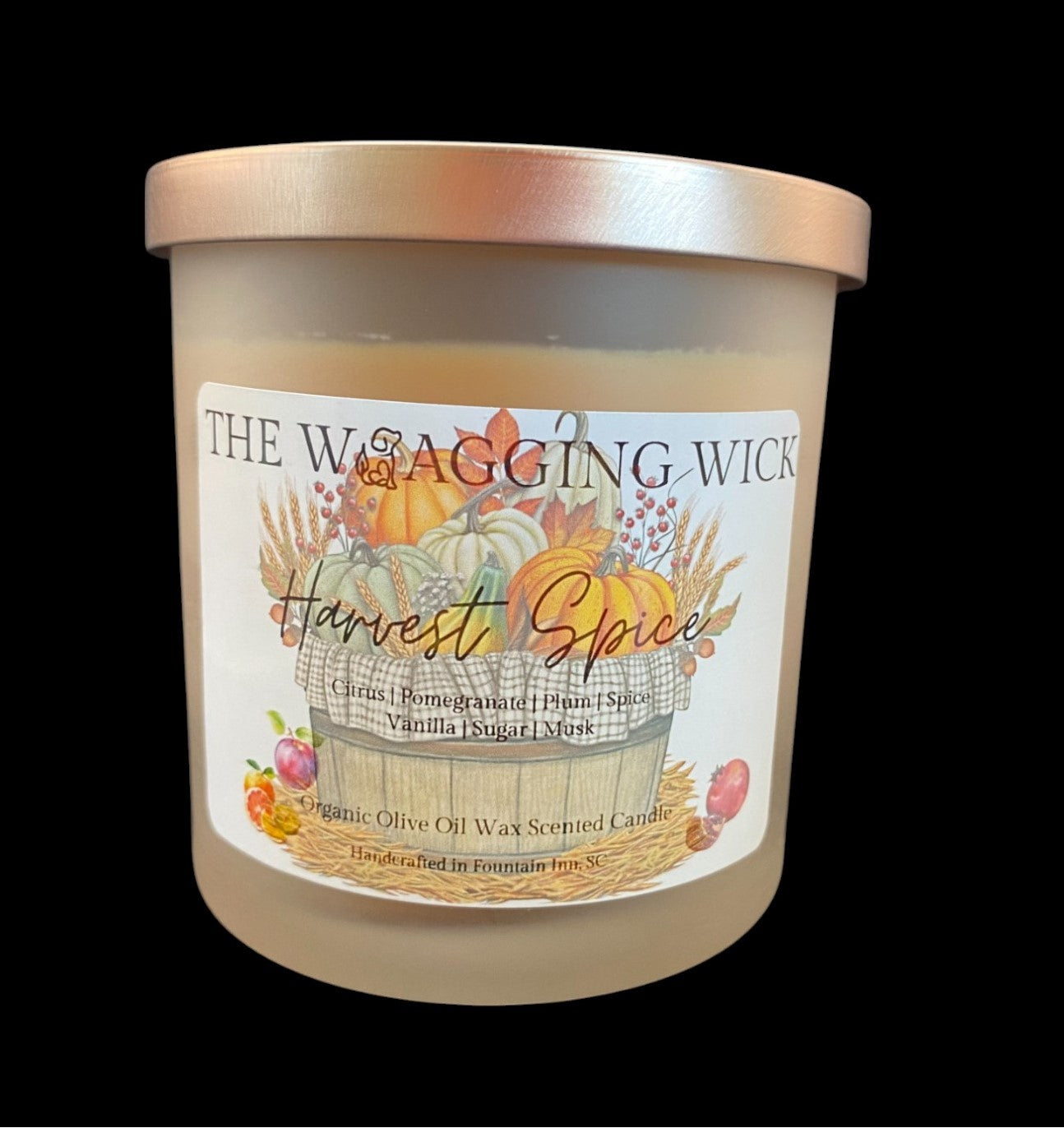 Harvest Spice - 8 oz Organic Olive Oil Wax Scented Candle