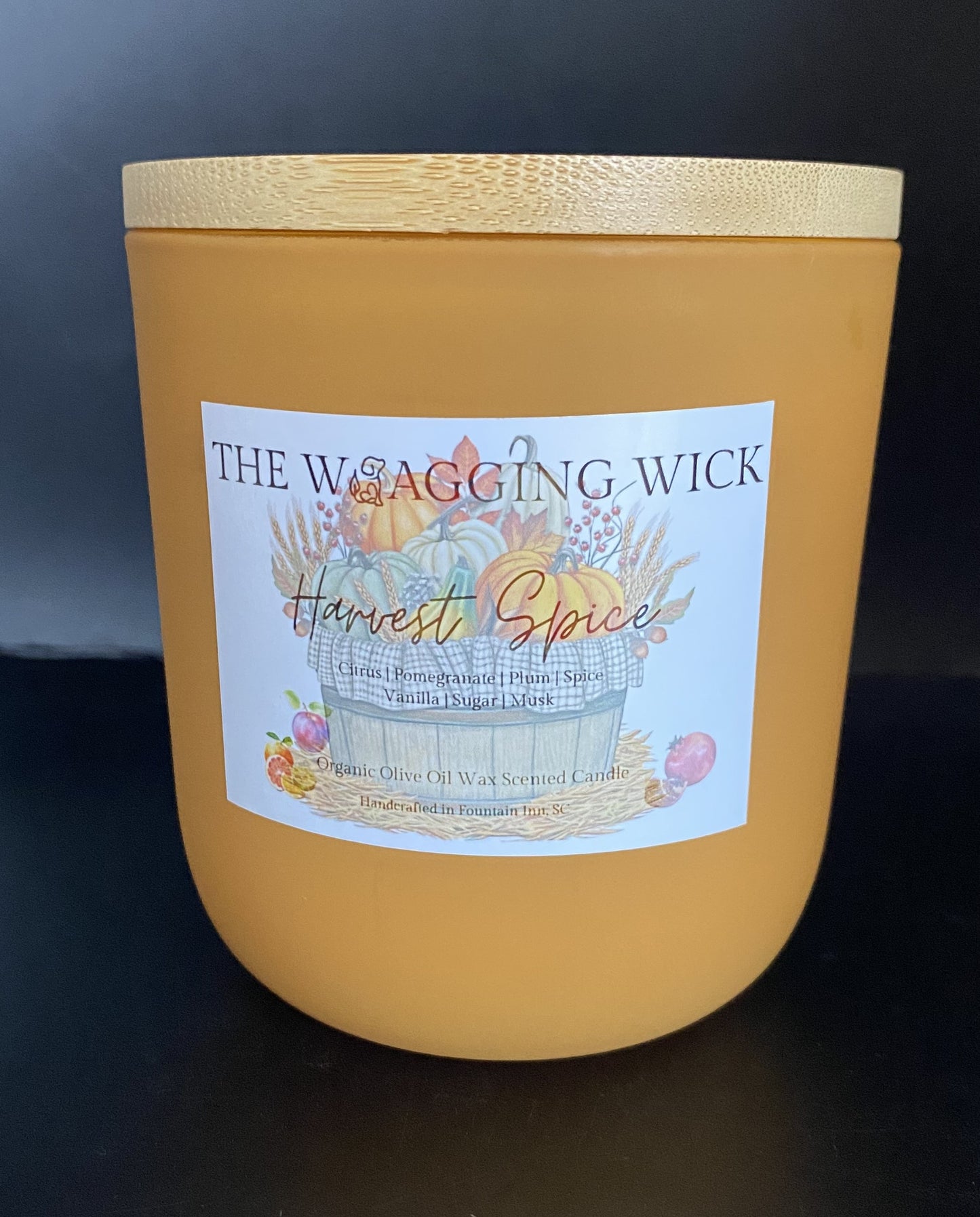 Harvest Spice - 10 oz Organic Olive Oil Wax Scented Candle