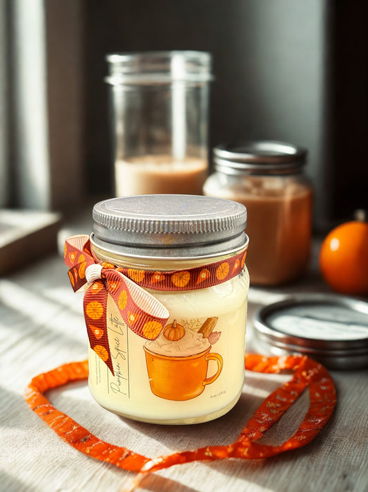 Pumpkin Spice Latte - 8 oz Mason Jar